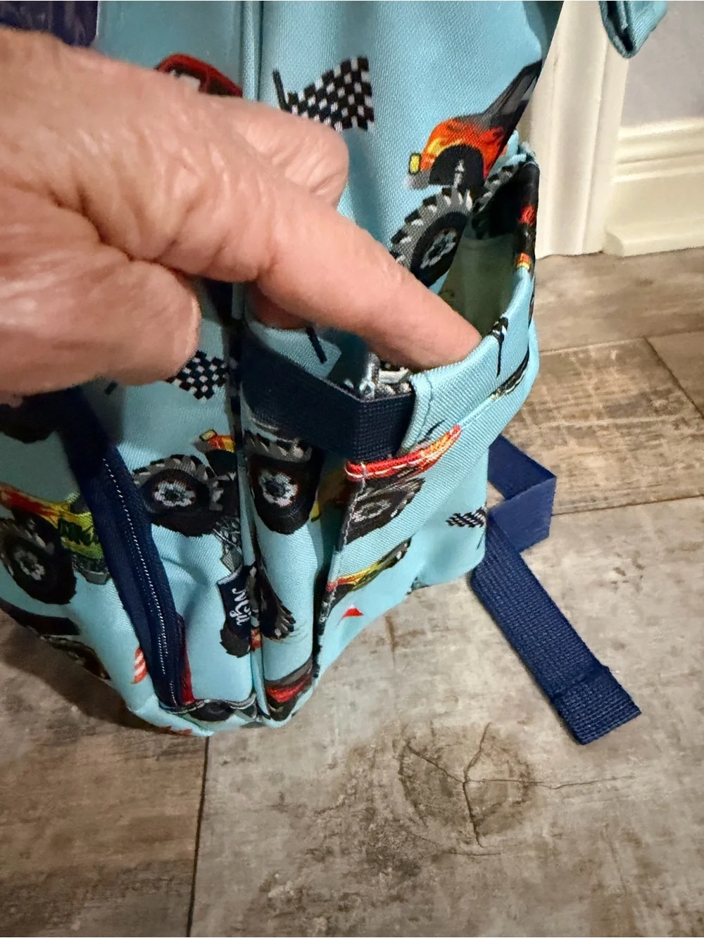 NWT Baby boy truck Large Capacity Diaper Bag Backpack insulated bottle pocket